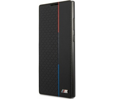 BMW M Tricolor Triangles BookCase Samsung Galaxy S22 Ultra Zwart Zwart