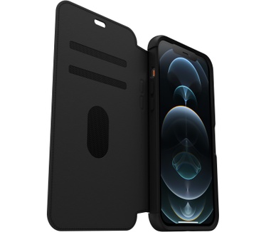 Otterbox Strada Leren Book Case Apple iPhone 12 Pro Max Zwart
