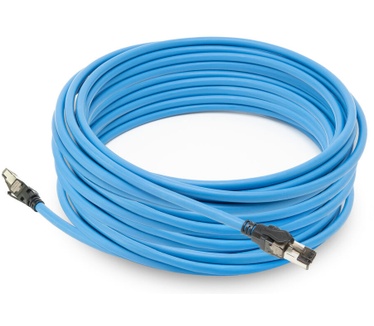 ACT Blauw 90 meter S/FTP CAT6A B2ca PoE++ 100W solid prefab installatiekabel, RJ45 male – male