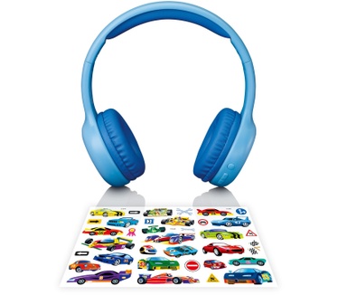 Lenco HPB-110 Kids Kopfhörer BT blau 85DB Limite akku stickers