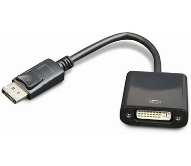 Gembird A-DPM-DVIF-002 DisplayPort to DVI adapter cable. Black Zwart