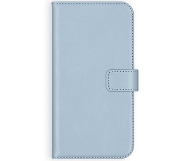 Selencia Echt Lederen Bookcase Samsung Galaxy S21 Plus - Lichtblauw