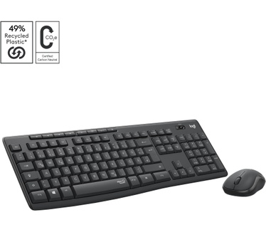 Logitech MK295 Silent Wireless Combo (Qwertz CH) Zwart