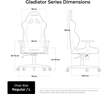 DXRacer GLADIATOR L Black PVC Leather gamestoel