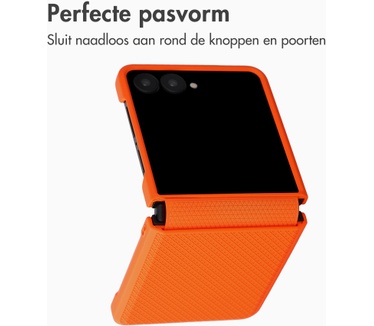 Accezz Grid Backcover voor de Samsung Galaxy Z Flip 8 - Oranje
