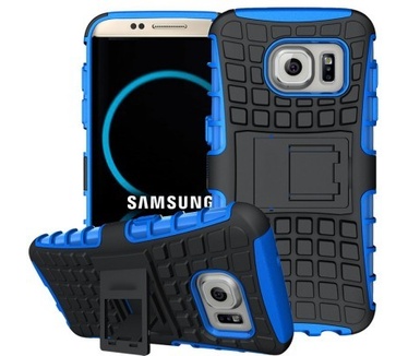 qMust Samsung Galaxy S8 Plus Rugged Hybrid Case - Dual Protection - Blauw