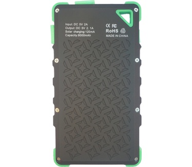 SunChargers.eu Smart 8.000mAh Solar Powerbank Groen