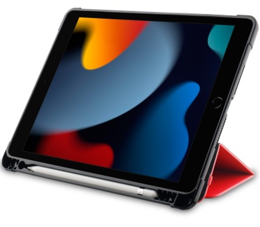 Otterbox OtterBox React Folio-hoes voor iPad 8th/9th gen, schokbestendig, valbestendig, ultradun, beschermende folio-hoes, getest volgens militaire standaard, Rood
