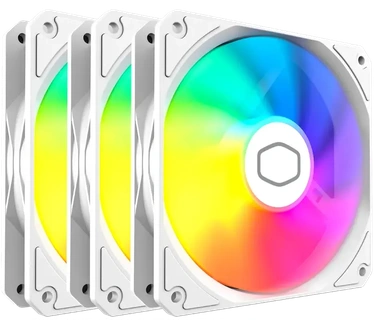 Cooler Master MasterFan MF120 Lite ARGB White 3 Pack fan kit, 120mm