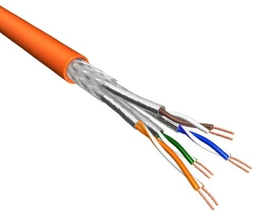 Eeconn Cat.6A S/FTP Kabel, Soepel, AWG26, LSZH, Oranje, 500m
