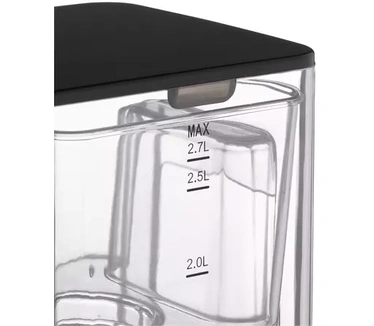 Caso 1879 Turbo Warmwaterdispenser HW660, 2600 W, 40 - 100 °C, 100-400 ml, warm water in seconden, efficiënt en energiebesparend, zwart roestvrij staal, Grijs, zwart