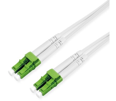 Roline Glasvezelkabel duplex, 9/125µm OS2, LC/LC, staal versterkt, LSOH , wit, 2 m Wit