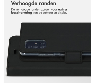 Accezz Wallet Softcase Bookcase Samsung Galaxy A51 - Zwart (Galaxy A51) Zwart