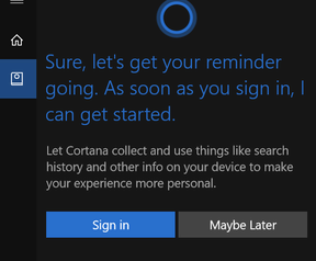 Windows 10 Anniversary Update Cortana reminder