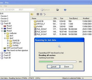 IsoBuster screenshot (410 pix)