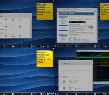 KDE 4 - The Desktopgrid Effect