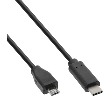 InLine USB C/USB Micro-B, 1 m Zwart