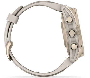 Garmin fēnix 8, 43mm, RVS body, Sapphire Glass, Goud (Beige)