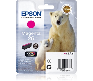Epson Singlepack Magenta 26 Claria Premium Ink