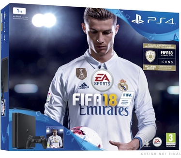 Sony PlayStation 4 Slim 1TB + FIFA 18 Zwart