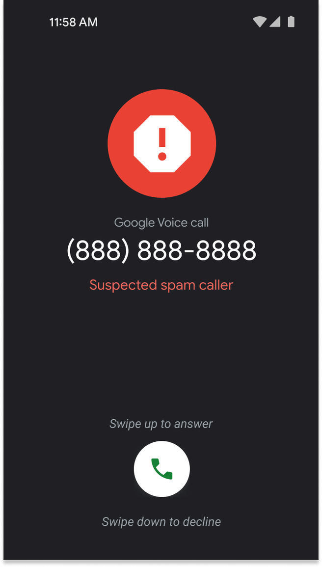 Google Voice spam detection