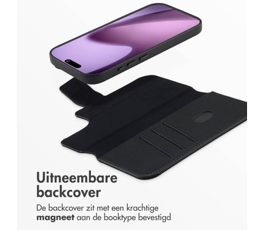 Accezz Leather Bookcase 2-in-1 met MagSafe