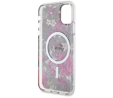 Guess Flower MagSafe Back Case - Apple iPhone 11 (6.1") - Khaki Bruin