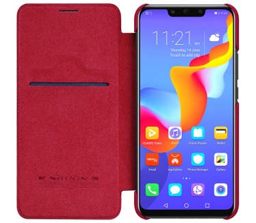 Nillkin Qin PU Leather Book Case voor Huawei Mate 20 Lite - Rood  Rood