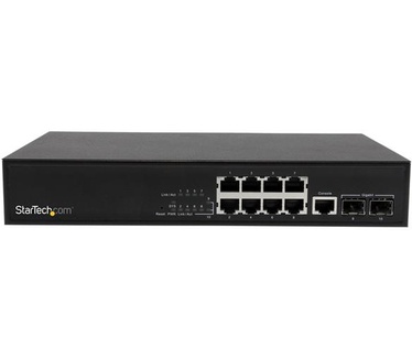 Startech.com 10-poorts L2 managed gigabit Ethernet-switch met 2 open SFP-sleuven Op een rack te monteren