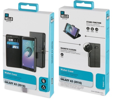 BeHello Samsung Galaxy A3 (2016) Wallet Case Black