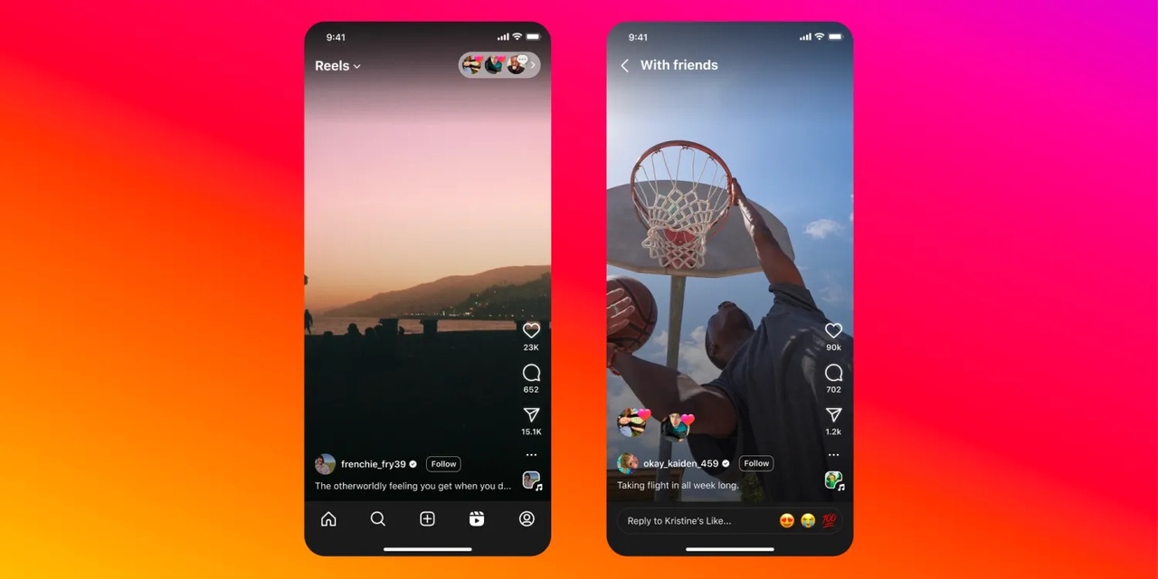 Instagram Reels krijgt verwijzing naar nieuwe 'Vrienden'-feed - Tweakers, image size:1280x640
