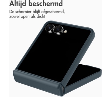 Accezz Color Backcover met MagSafe en Ringstand voor de Samsung Galaxy Z Flip 8 - Donkerblauw