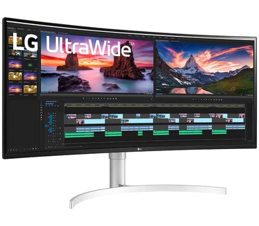 LG 38WN95C Wit, Zilver