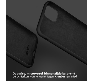 Accezz Liquid Silicone Backcover iPhone 15 Pro Max - Zwart