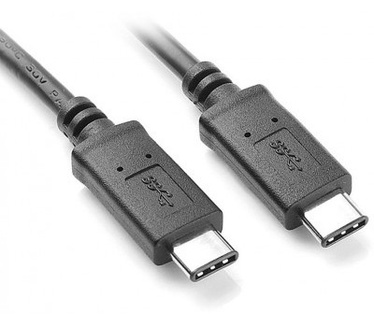 qMust USB-C Male to USB-C Male kabel - 100cm - zwart