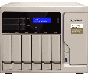 QNAP TS-877 (Ryzen 7-1700, 16GB ram)