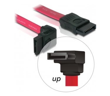 Delock SATA-II Cable 100cm up/straight red