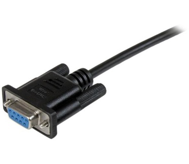 Startech.com 2 m zwarte DB9 RS232 seriële nullmodemkabel F/F