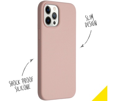Accezz Liquid Silicone Backcover iPhone 12 Pro Max - Roze (iPhone 12 Pro Max) Roze
