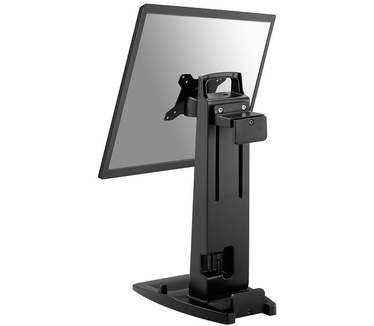 Newstar Tilt/Turn/Rotate Desk Stand & THIN CLIENT mount for 10-30" Monitor Screen, Height Adjustable - Black