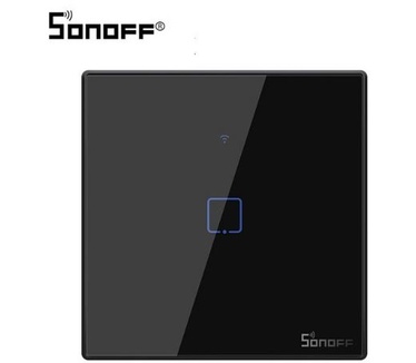 Sonoff Touch Wandschakelaar (WiFi + RF, enkelpolig, Zwart, IM190314018)