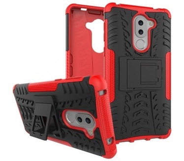 qMust Huawei Honor 6X Rugged Hybrid Case - Dual Protection - Rood