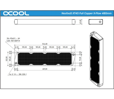 Alphacool NexXxoS XT45 Full Copper X-Flow