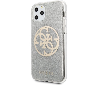 Guess Circle Glitter Hard Cover iPhone 11 Pro Max (6.5'') Zilver  Zilver