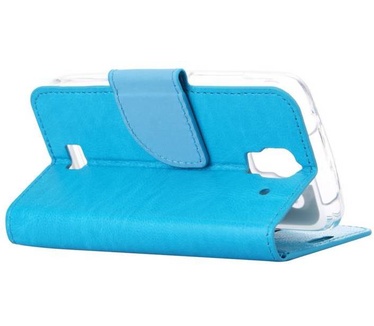 Luxe Lederen Bookcase hoesje voor de Huawei Y360 - Blauw (Huawei Y360) Blauw