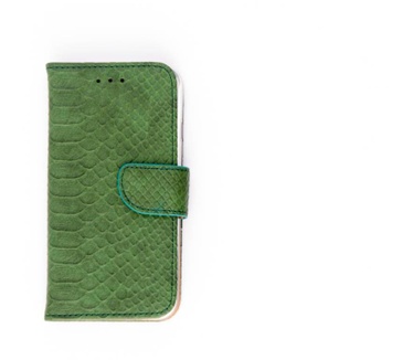 Schubben design Lederen Bookcase hoesje voor de Apple iPhone 8 - Smaragdgroen (Apple iPhone 8) Groen