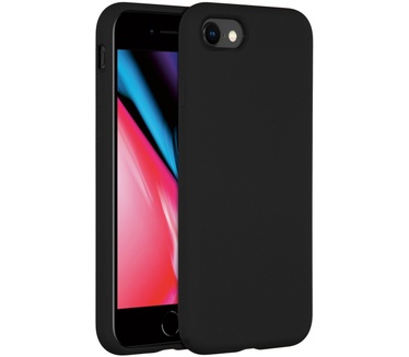 Accezz Liquid Silicone Backcover iPhone SE (2022 / 2020) / 8 / 7 - Zwart