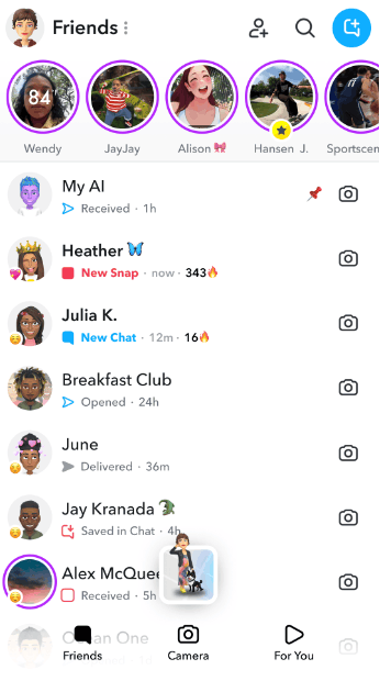 Simpele versie Snapchat