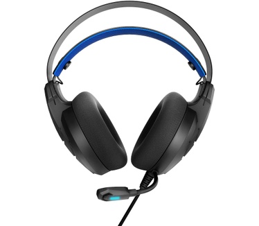 Energy Sistem Gaming headset ESG Metal Core (Gamer Helme Gaming LED-verlichting, Boom Mic, verstelbare hoofdband, kabel 220 cm) - blauw