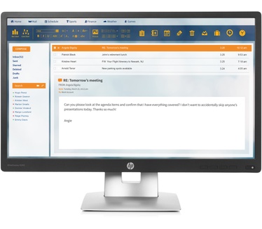 HP EliteDisplay E240 (M1N99AA) Zilver, Zwart